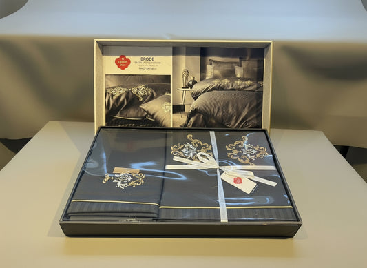 Bettwäsche Set für 2 Person Brode King-Antrasit