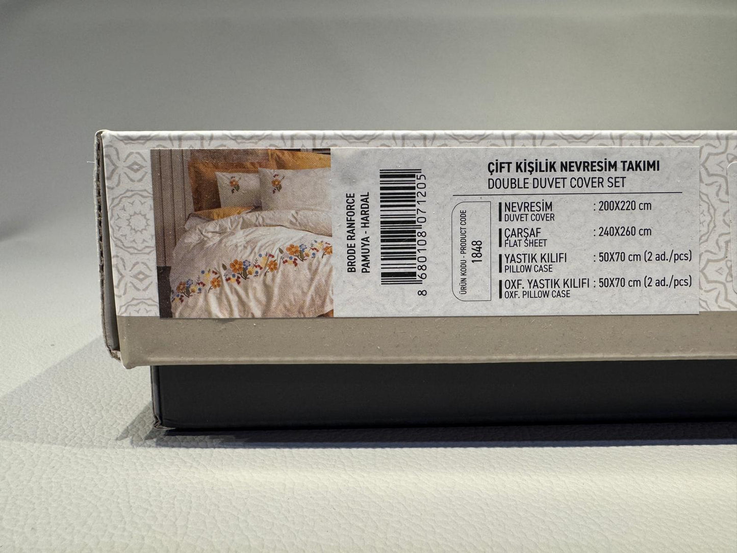 Bettwäsche Set für 2 Person Puff Nakisli Pamuya-Hardal