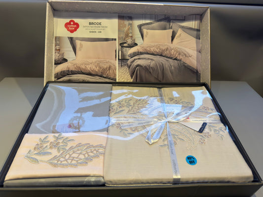 Bettwäsche Set für 2 Person Brode Sheen-Gri