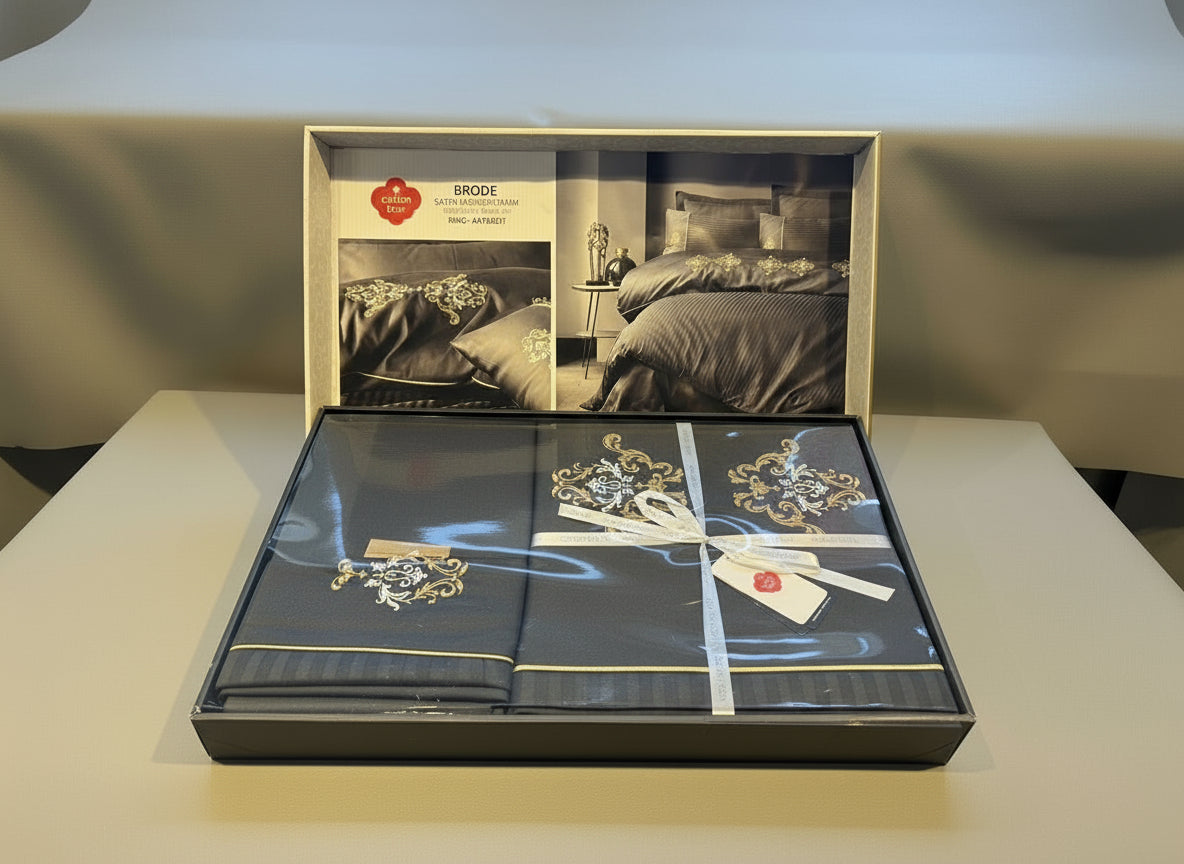 Bettwäsche Set für 2 Person Brode  King-Antrasit