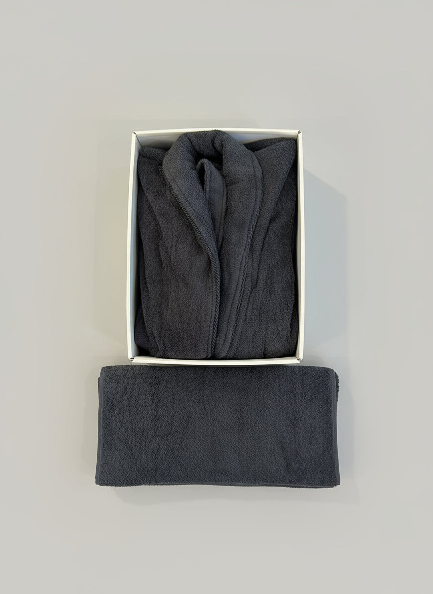 BADEMANTEL DELÜXE GRAU ANTRASIT