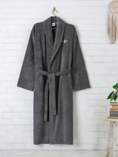 BADEMANTEL DELÜXE GRAU ANTRASIT