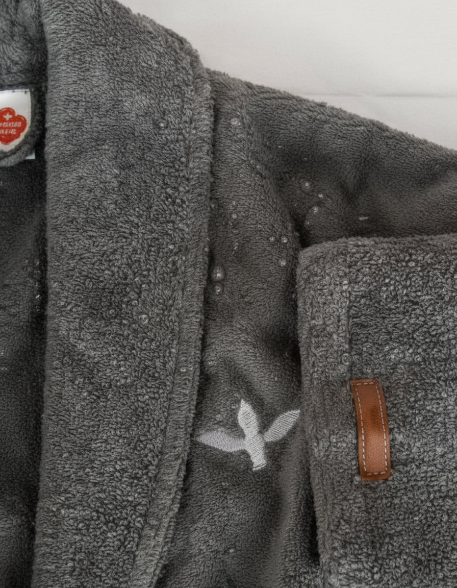 BADEMANTEL DELÜXE GRAU ANTRASIT