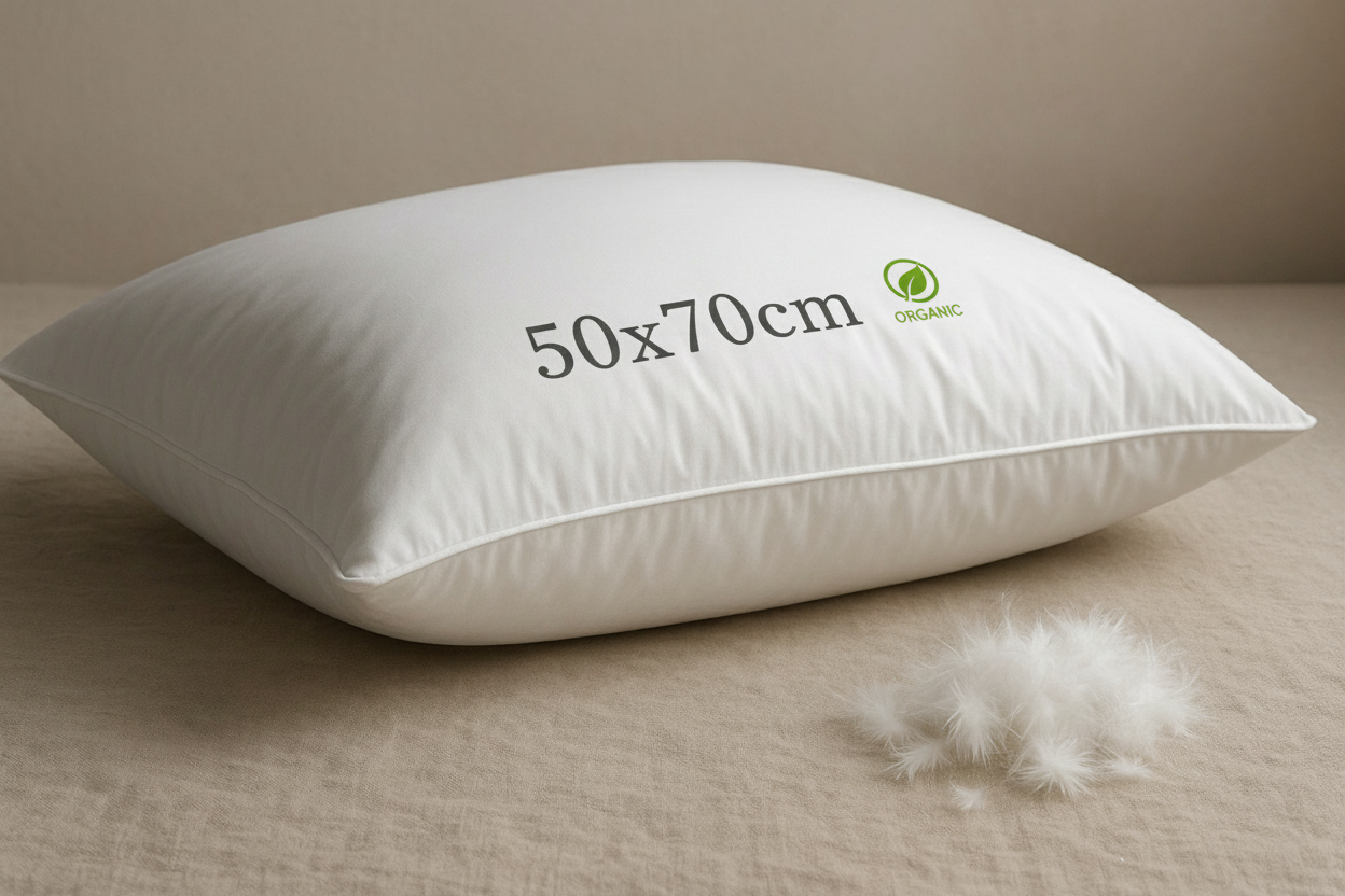Bald erhältlich… Bio-Gänsedaunenkissen für organischen Schlaf
