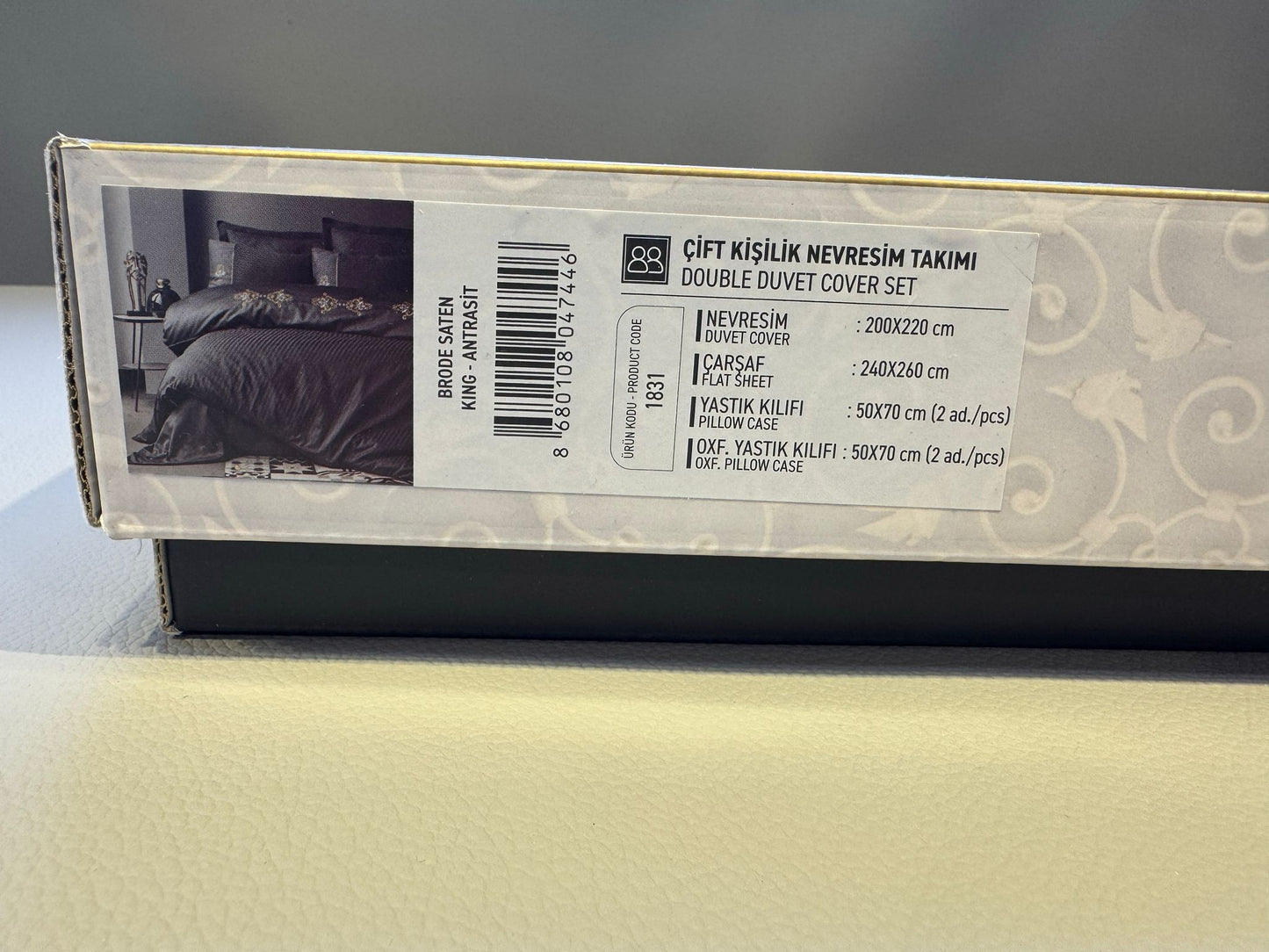 Bettwäsche Set für 2 Person Brode  King-Antrasit