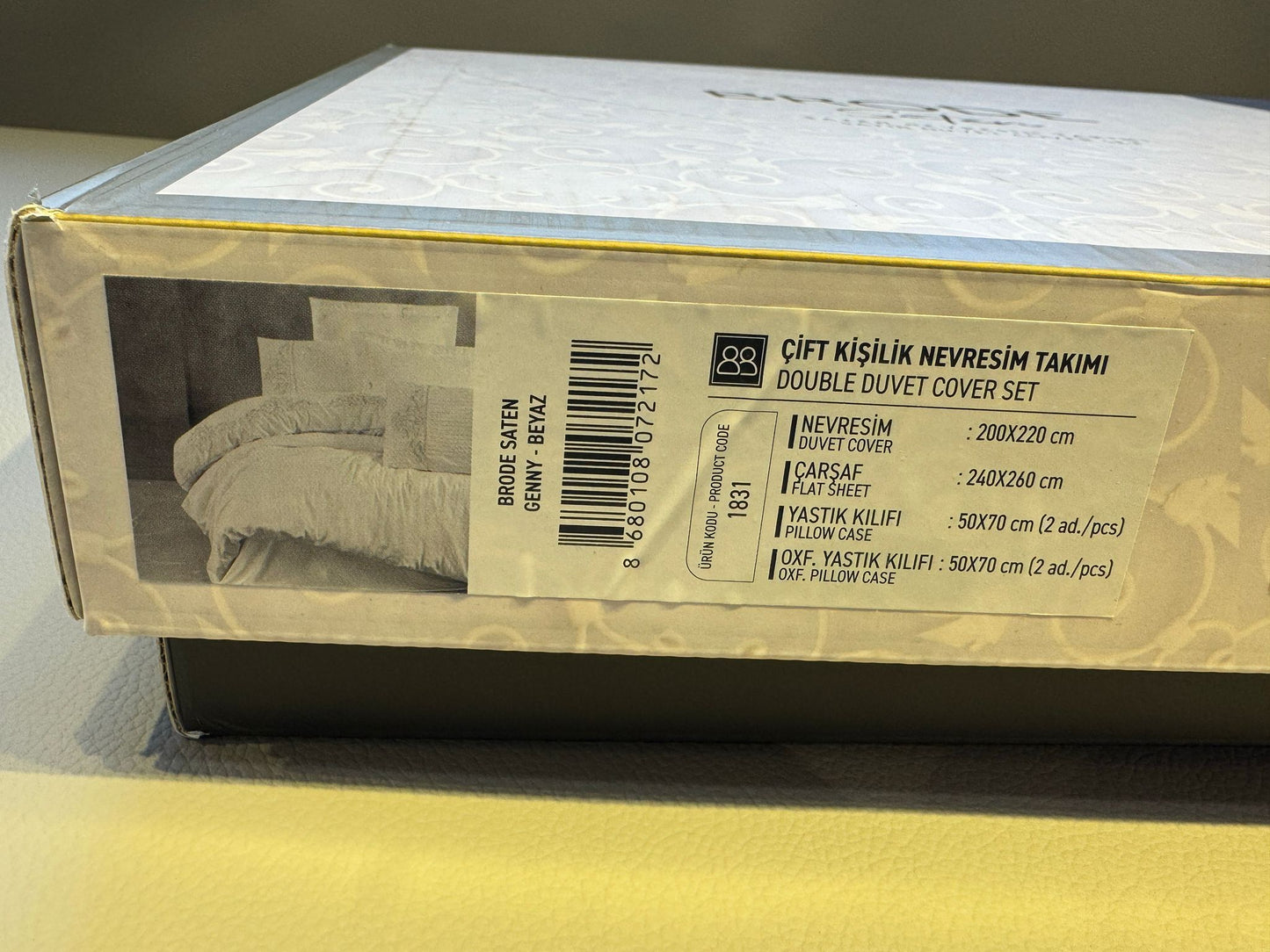 Bettwäsche Set für 2 Person Brode Genny-Beyaz