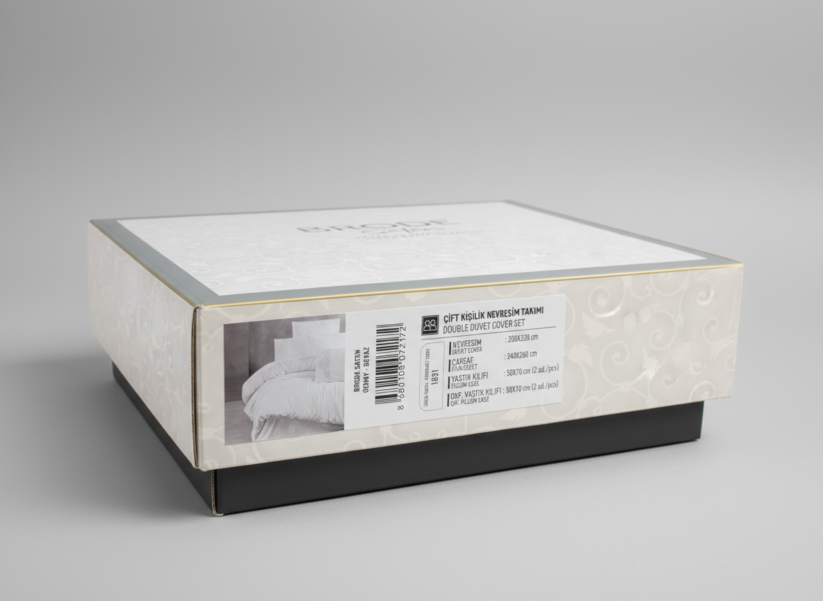 Bettwäsche Set für 2 Person Brode Genny-Beyaz