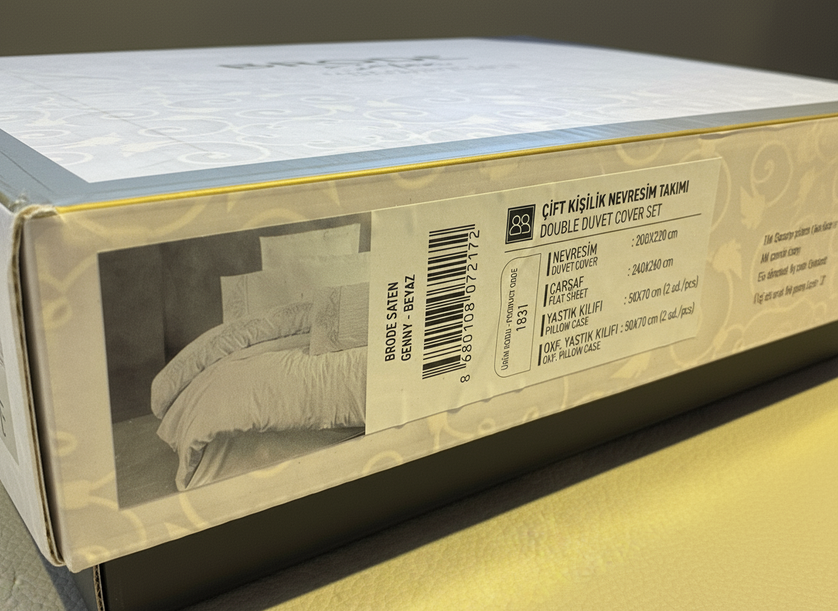 Bettwäsche Set für 2 Person Brode Genny-Beyaz