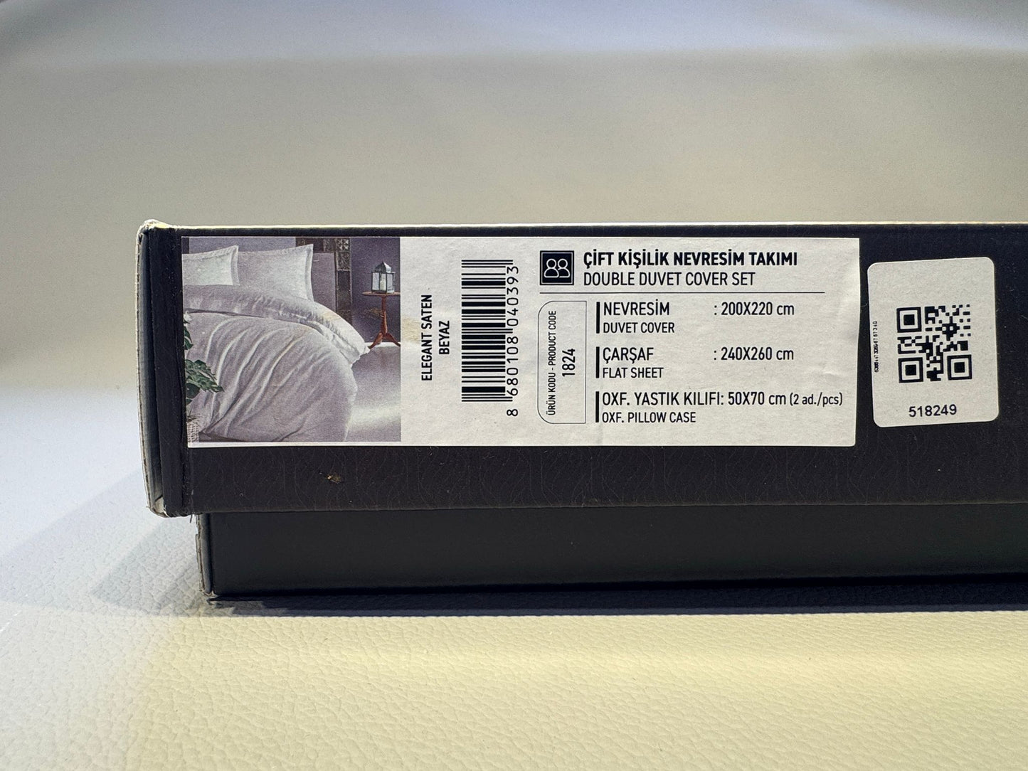 Bettwäsche Set für 2 Person Elegant Saten Beyaz