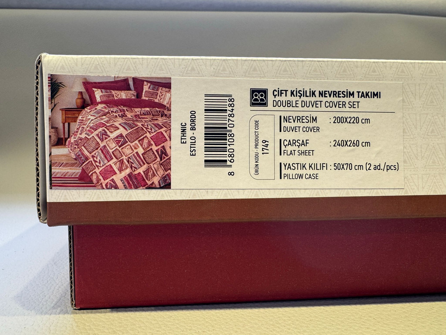 Bettwäsche-Sets für 2 Person Ethnic Estilo-Bordo