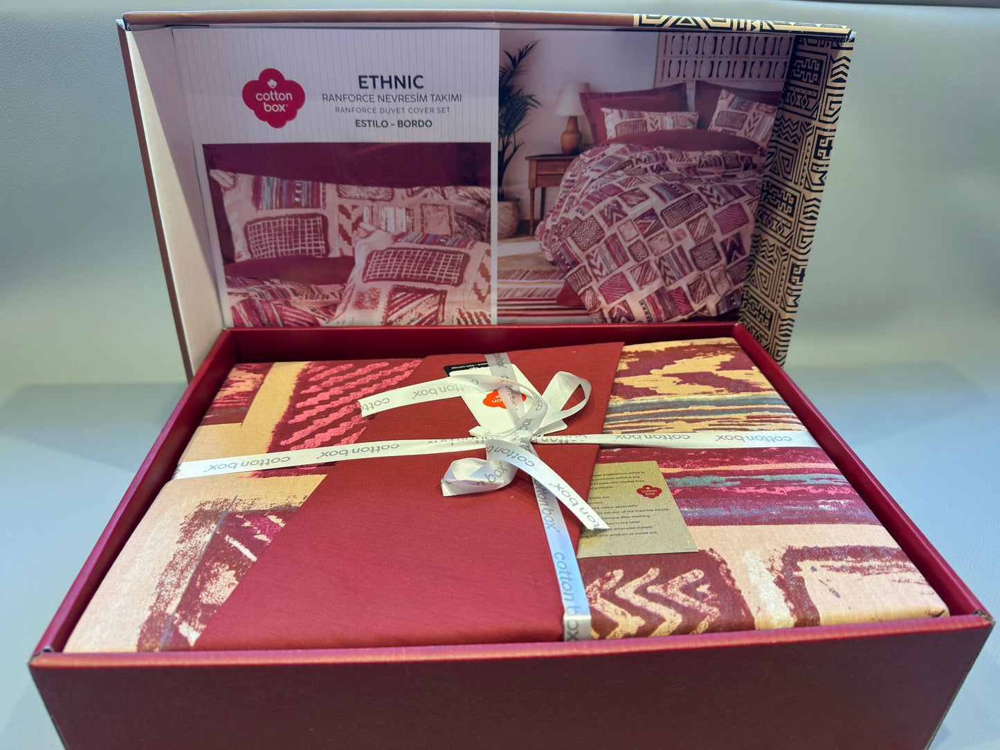 Bettwäsche-Sets für 2 Person Ethnic Estilo-Bordo