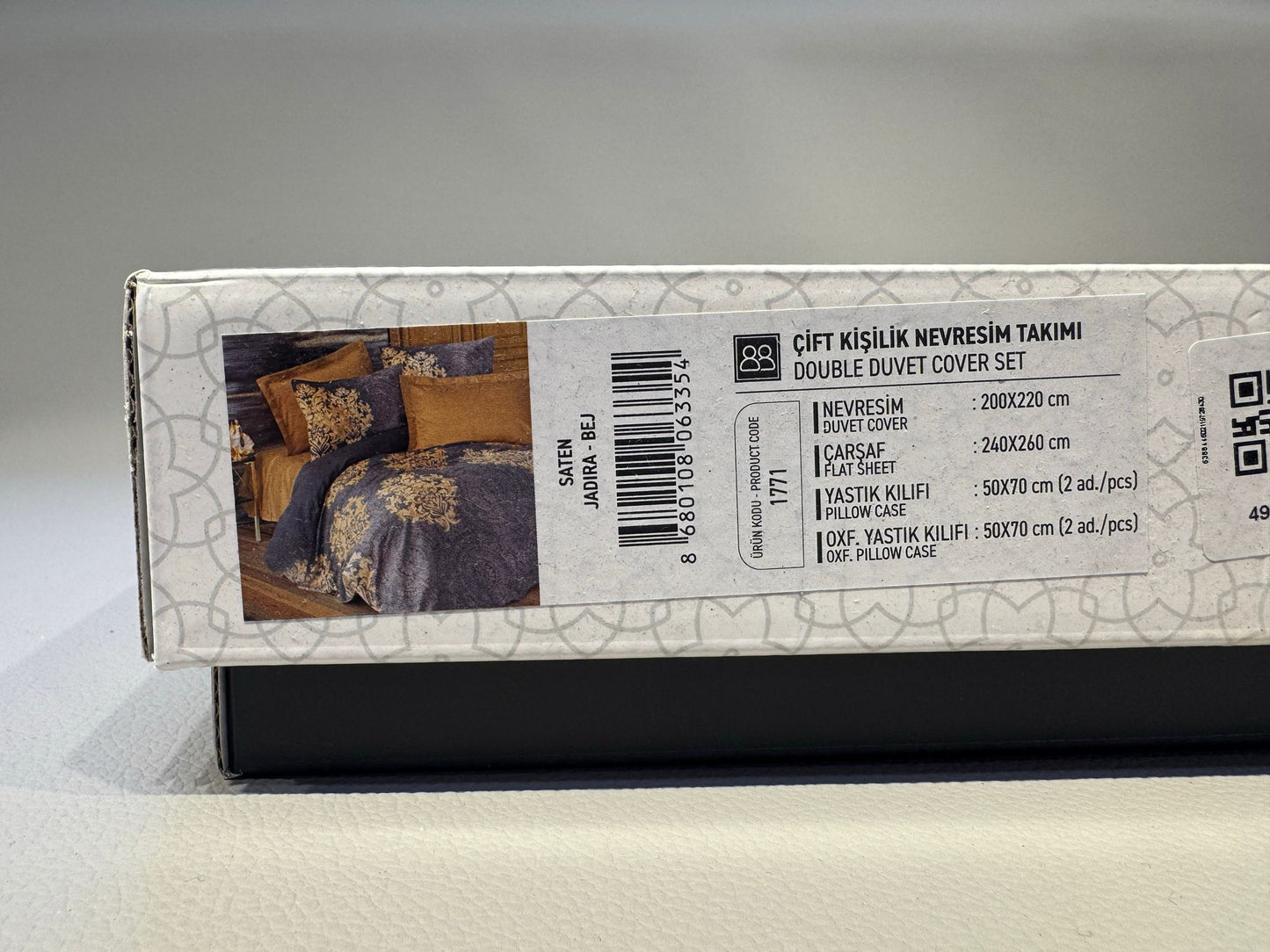 Bettwäsche Set für 2 Person Saten Jadira-Bej