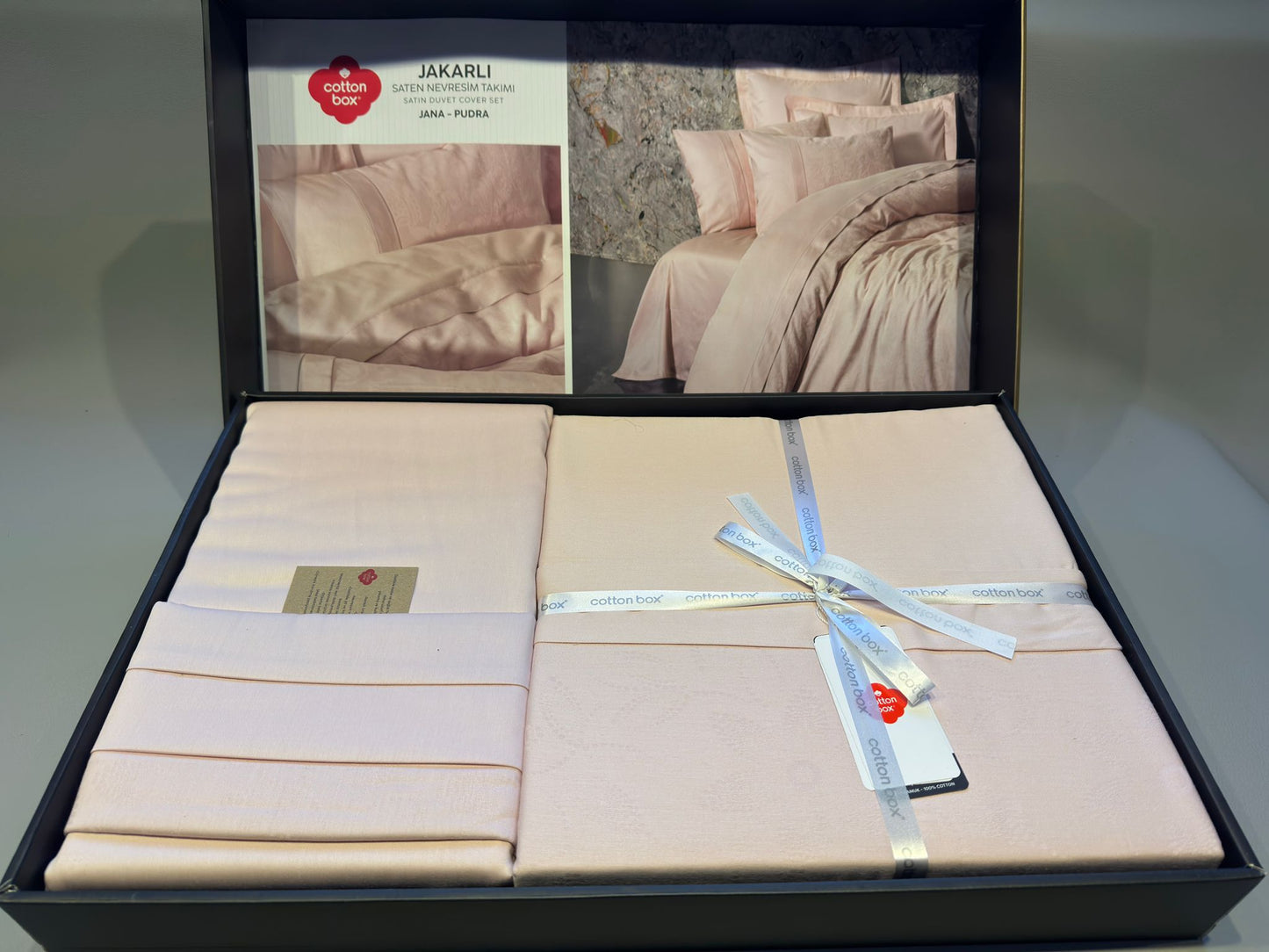 Bettwäsche Set für 2 Person Jakarli Saten Jana-Pudra