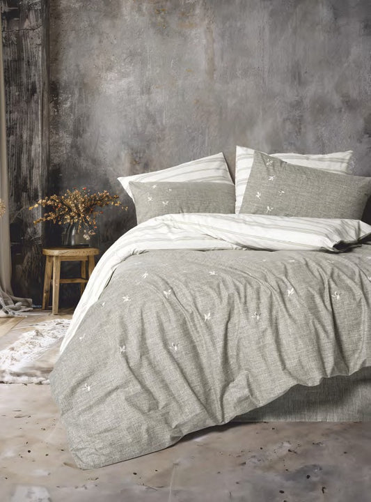 Bettwäsche Set für 2 Person Klein Nakisli Moke-Kahve