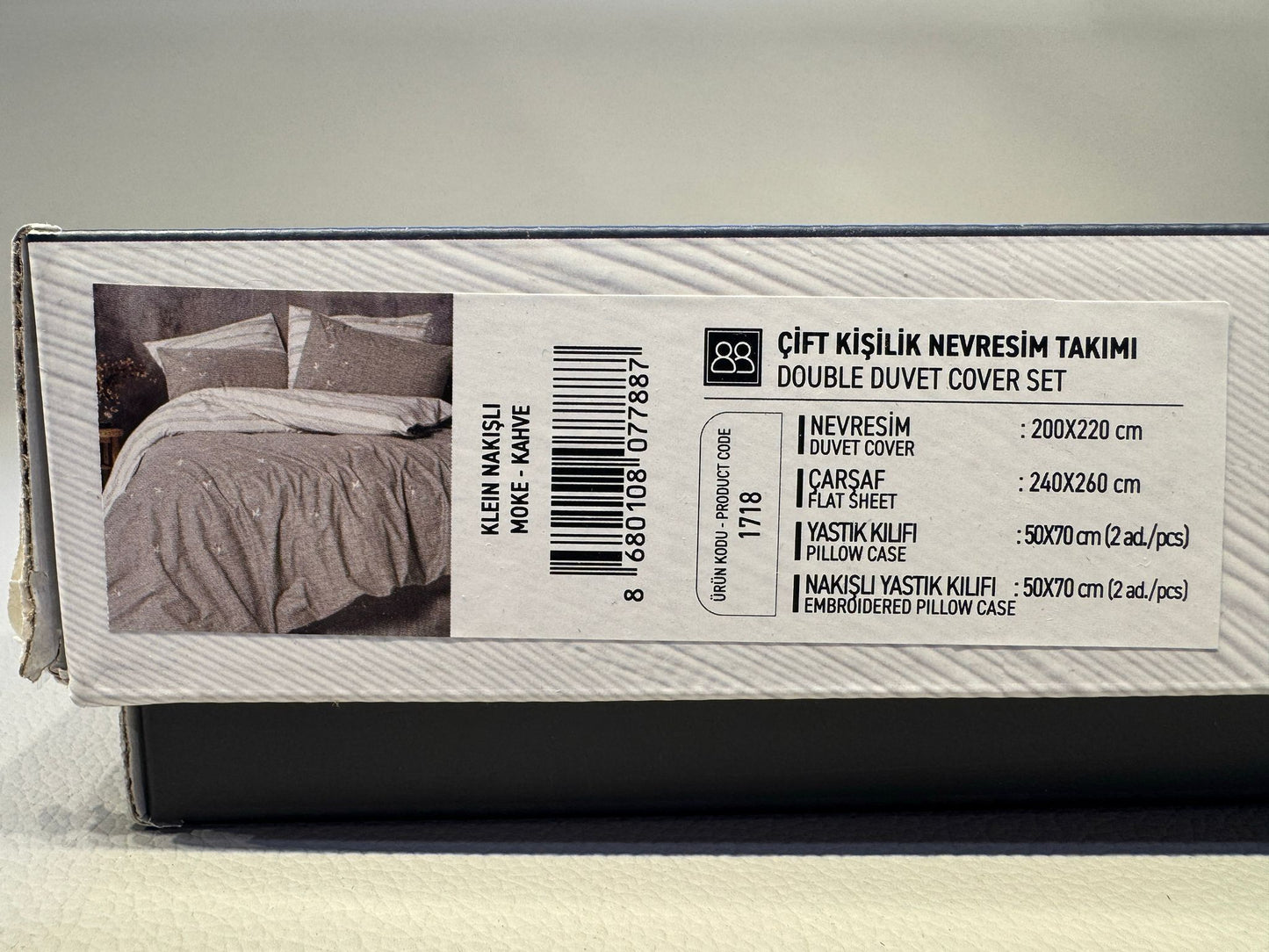 Bettwäsche Set für 2 Person Klein Nakisli Moke-Kahve