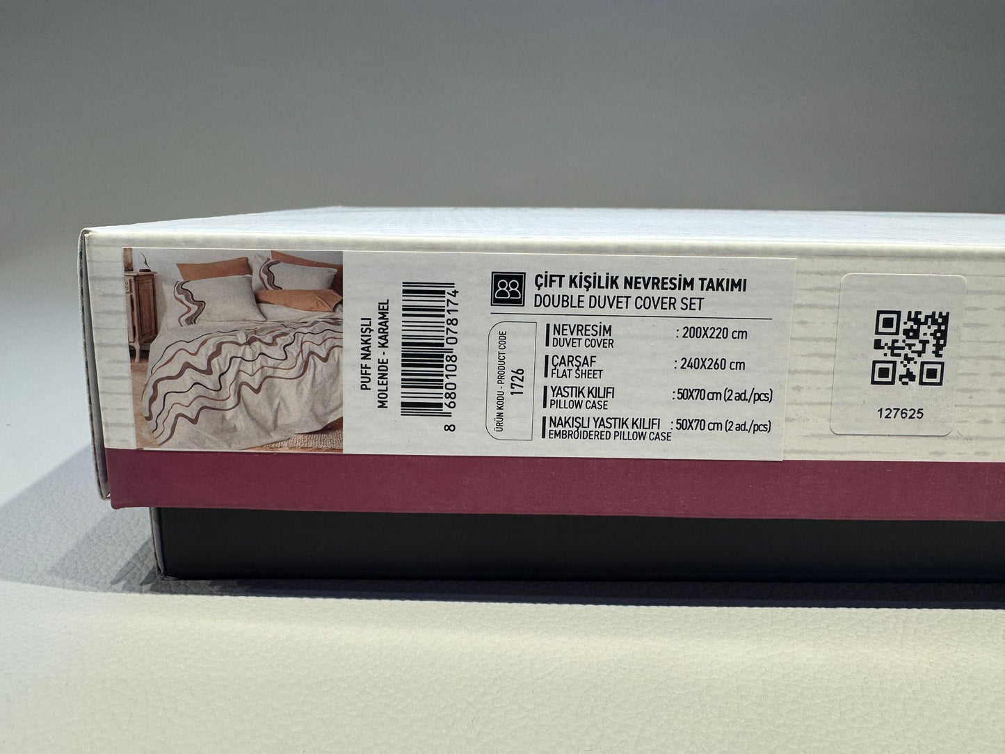 Bettwäsche Set für 2 Person Puff Nakisli Molende-Karamel