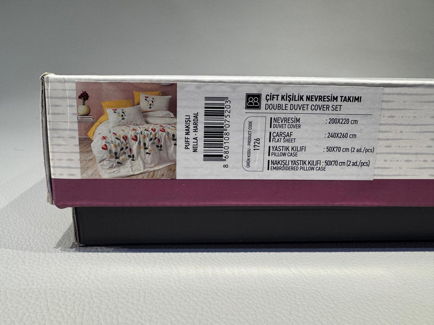 Bettwäsche Set für 2 Person Puff Nakisli Nella-Hardal