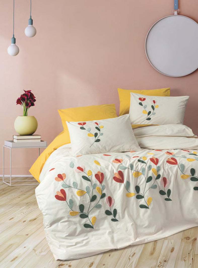 Bettwäsche Set für 2 Person Puff Nakisli Nella-Hardal