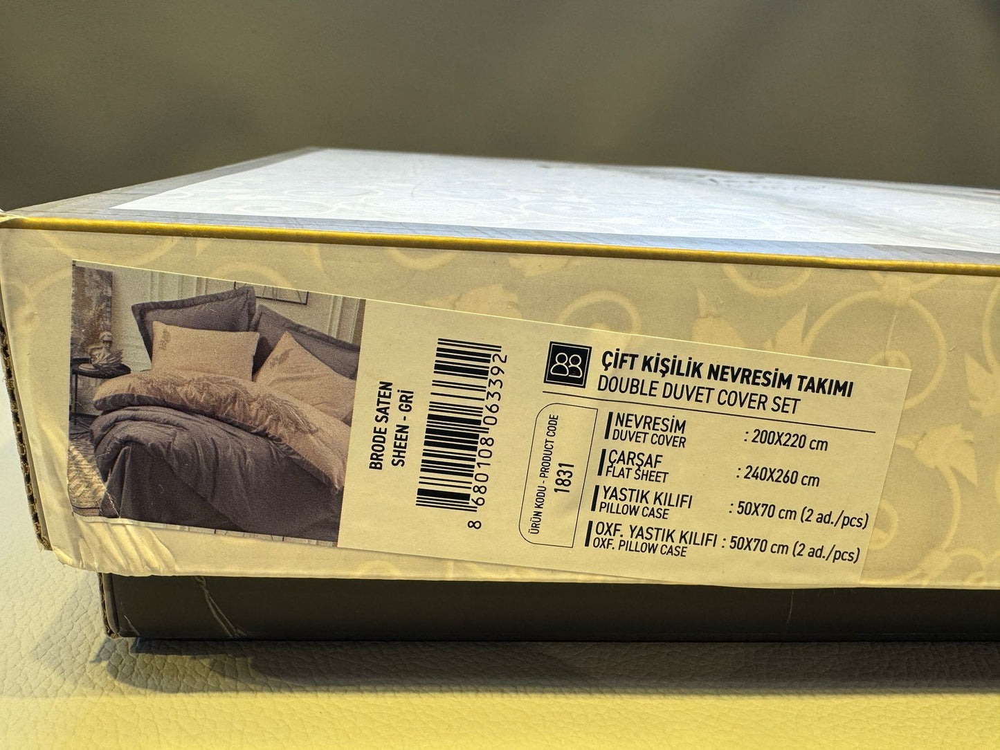 Bettwäsche Set für 2 Person Brode Sheen-Gri